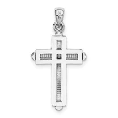 14k White Cross Pendant