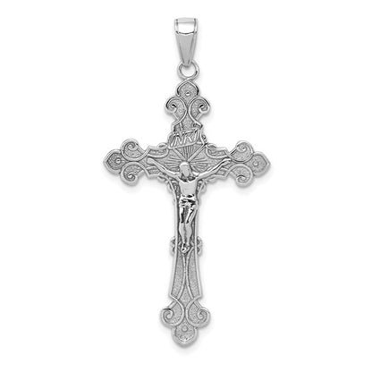 14k White Crucifix Pendant