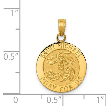 14k St. Michael Medallion - 21 mm