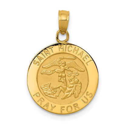 14k St. Michael Medallion - 21 mm