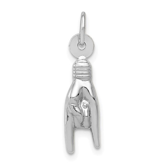 14k White Gold Italian Malocchio Charm