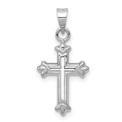 14k White Cross Pendant