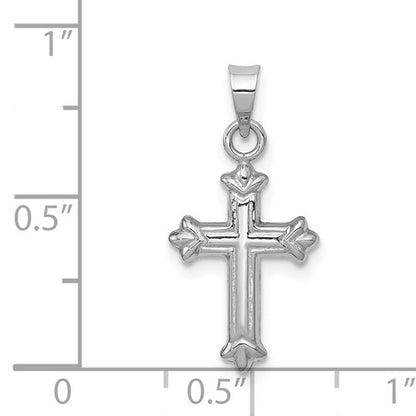 14k White Cross Pendant