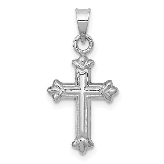 14k White Cross Pendant