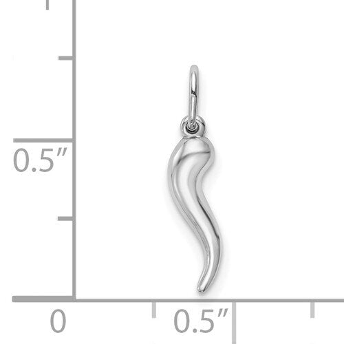 14k Italian Horn Pendant 12.7 mm