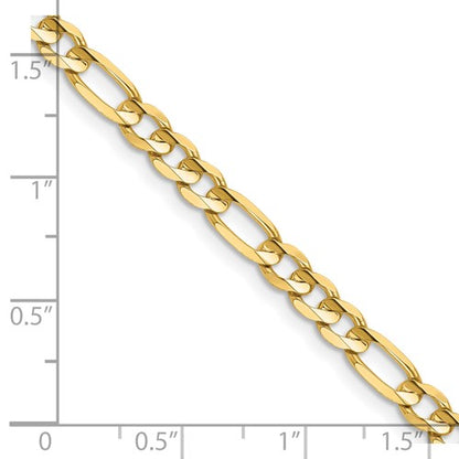 14k Concave Open Figaro Link Chain 4.50 mm