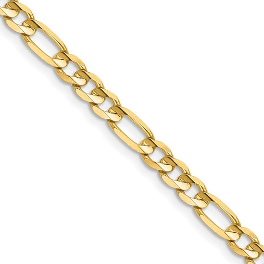 14k Concave Open Figaro Link Chain 4.80 mm