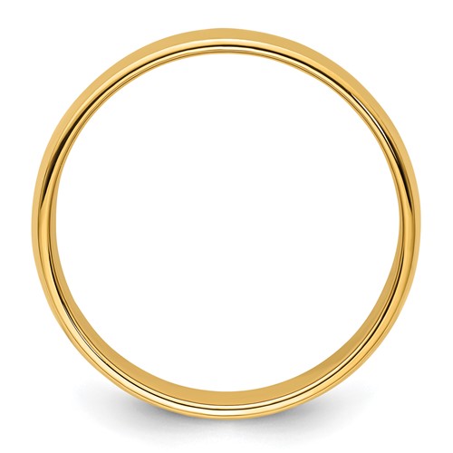 14k Milgrain Half Round Standard Wedding Bands - 8.00 mm