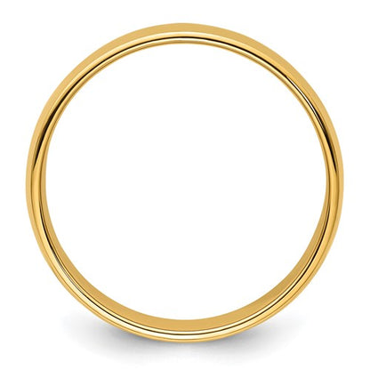 14k Milgrain Half Round Standard Wedding Bands - 8.00 mm