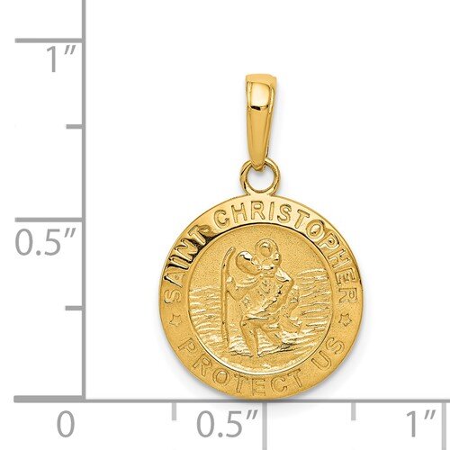 14k St. Christopher Medallion 15 mm