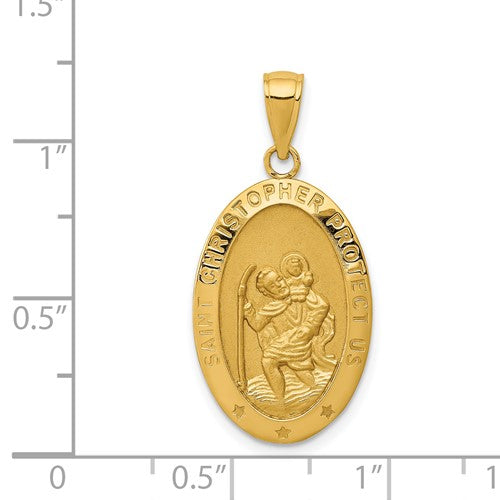 14k St. Christopher Medallion - 31 mm