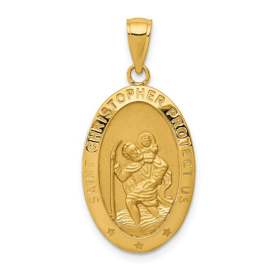 14k St. Christopher Medallion - 31 mm