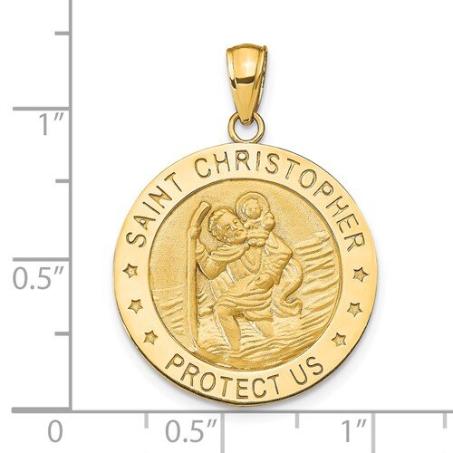 14k St. Christopher Medallion 22 mm