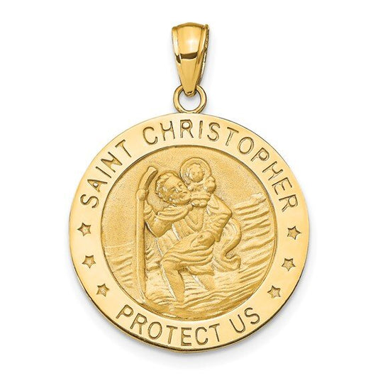 14k St. Christopher Medallion 22 mm