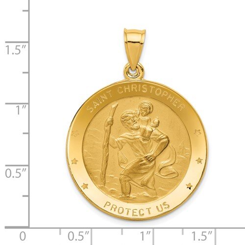 14k Yellow Gold St. Christopher Medallion 14k Yellow Gold - 29.7 mm