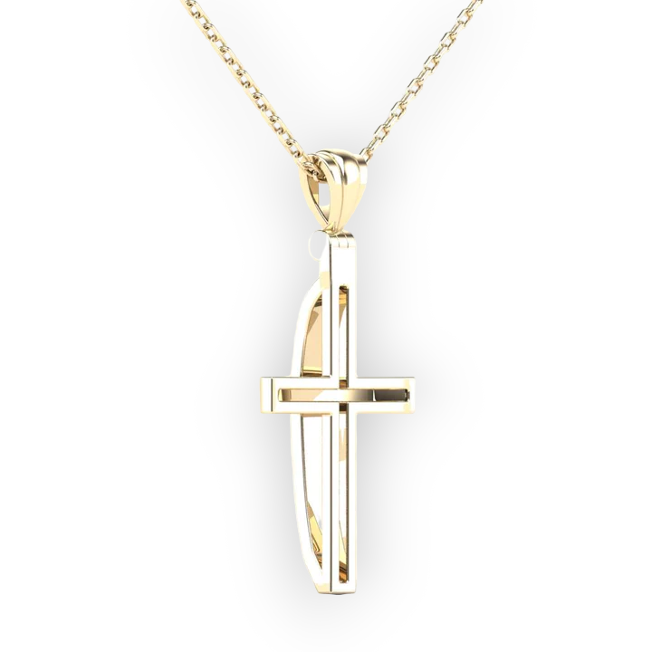 14k Diamond Cross Pendant