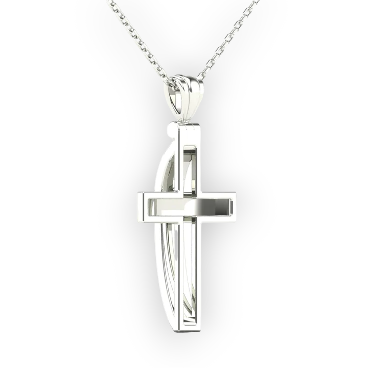 14k Diamond Cross Pendant