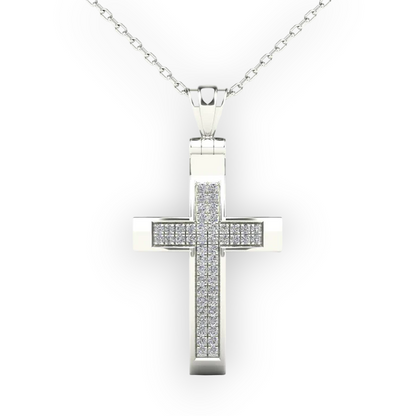 14k Diamond Cross Pendant