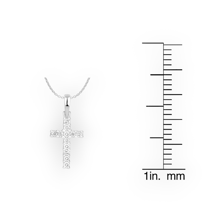 14k Diamond Cross Pendant