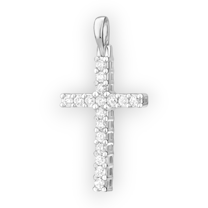 14k Diamond Cross Pendant