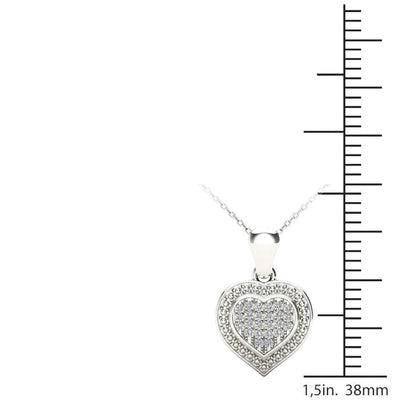 14k Diamond Heart Pendant