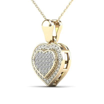 14k Diamond Heart Pendant