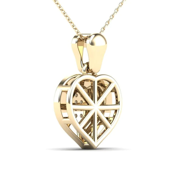 14k Diamond Heart Pendant