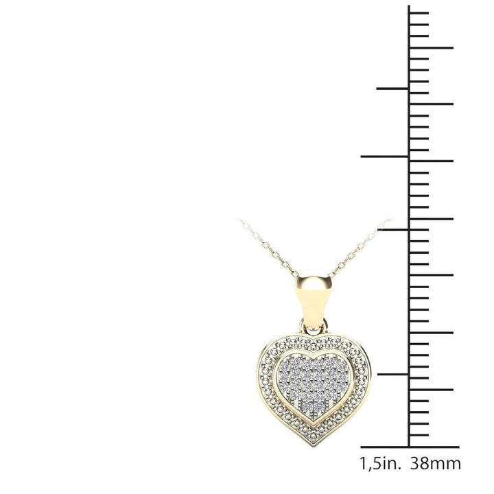 14k Diamond Heart Pendant