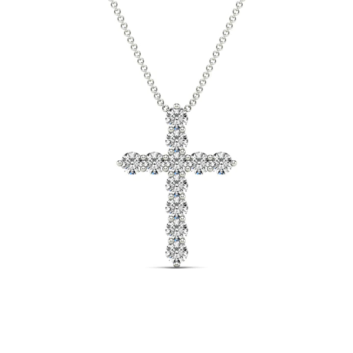 14k Diamond Cross Pendant - 0.45ct