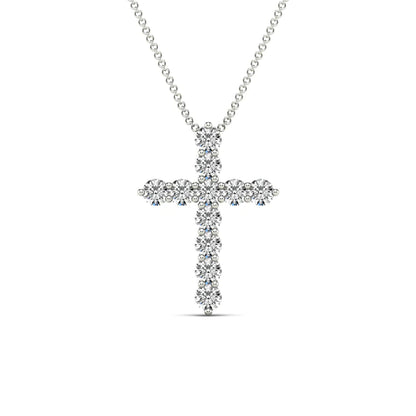 14k Diamond Cross Pendant - 0.45ct