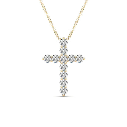 14k Diamond Cross Pendant - 0.45ct