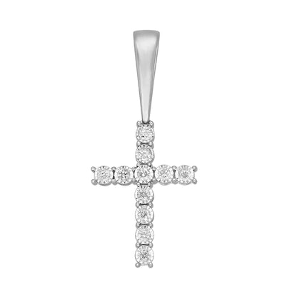 14k Diamond Cross Pendant - 0.52ct