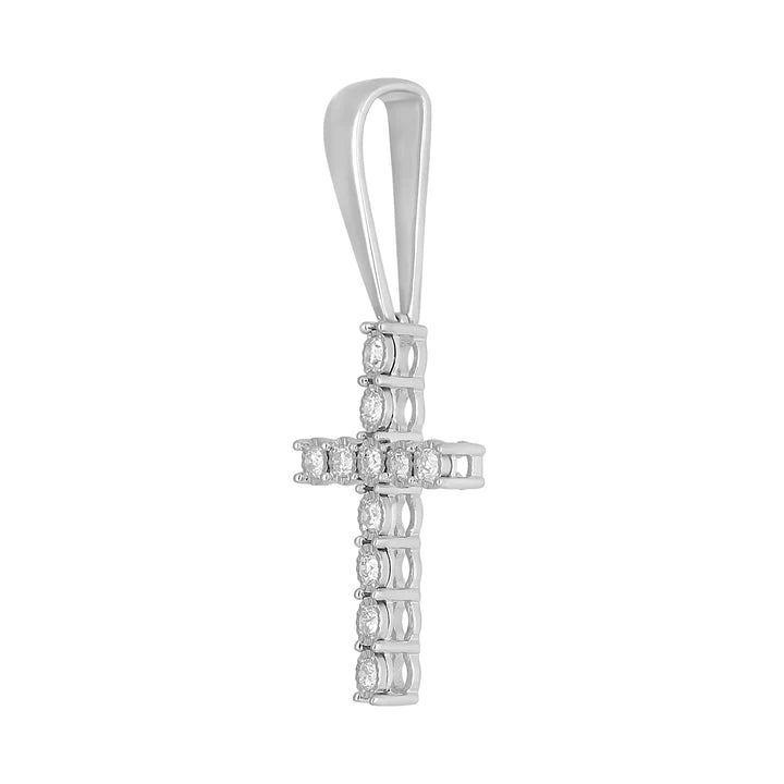 14k Diamond Cross Pendant - 0.52ct