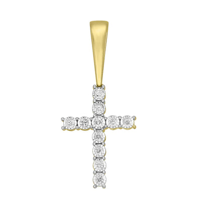 14k Diamond Cross Pendant - 0.52ct