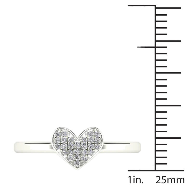 14k Diamond Heart Rings