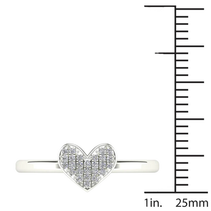 14k Diamond Heart Rings