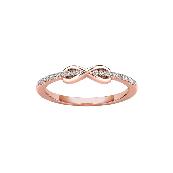 14k Diamond Infinity Rings