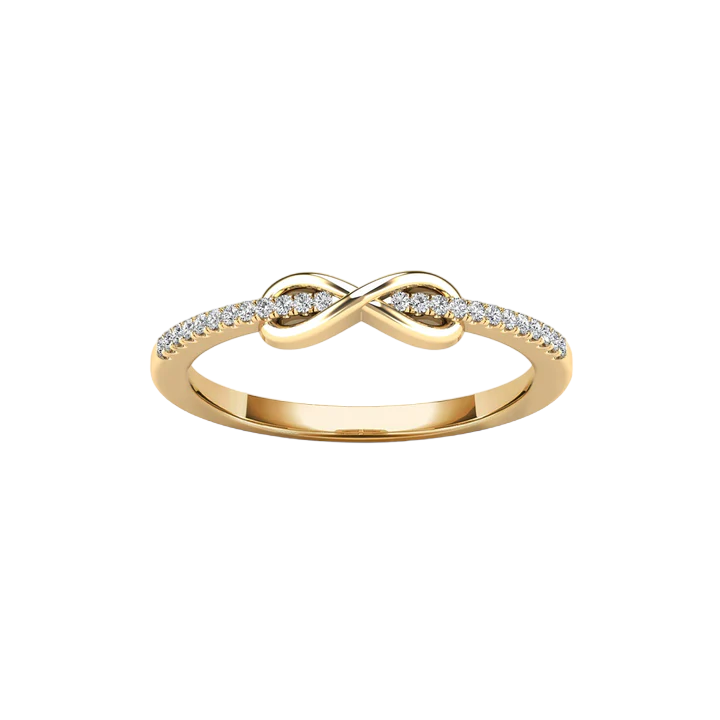 14k Diamond Infinity Rings