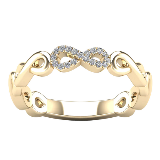 14k Diamond Infinity Rings