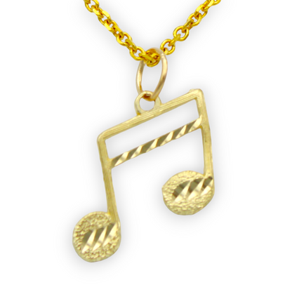 14k Music Notes Charm