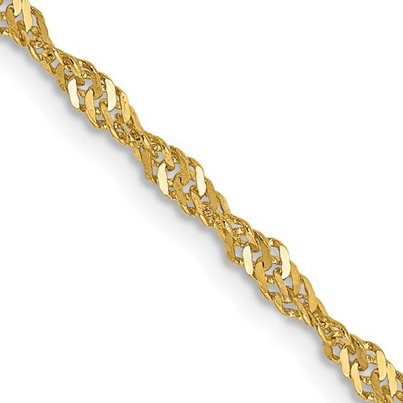 14k Singapore Chain - 2.50 mm