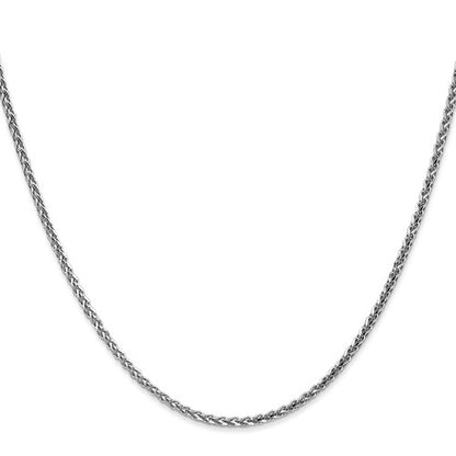 14k White Diamond-Cut Spiga Link Chains - 2.10 mm