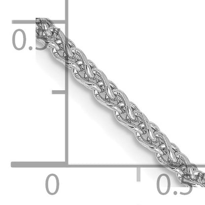 14k White Diamond-Cut Spiga Link Chains - 2.10 mm