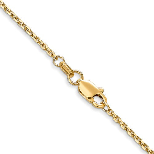 14k Diamond-Cut Cable Link Chain 1.45 mm