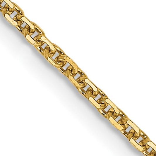 14k Diamond-Cut Cable Link Chain 1.45 mm