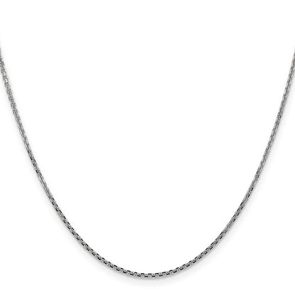 14k White Diamond-Cut Cable Link Chain 1.45 mm