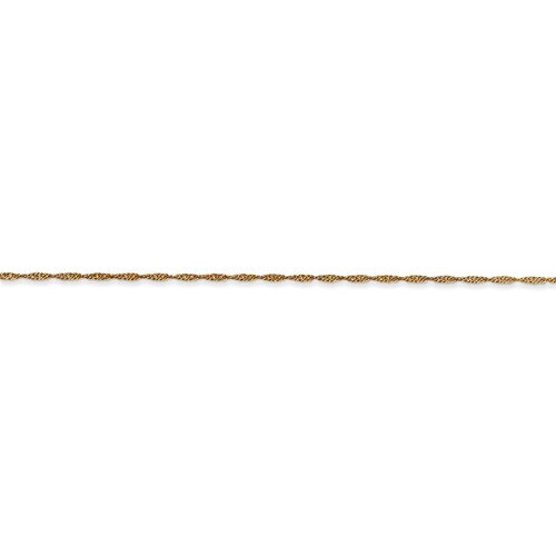 14k Singapore Chain - 1 mm