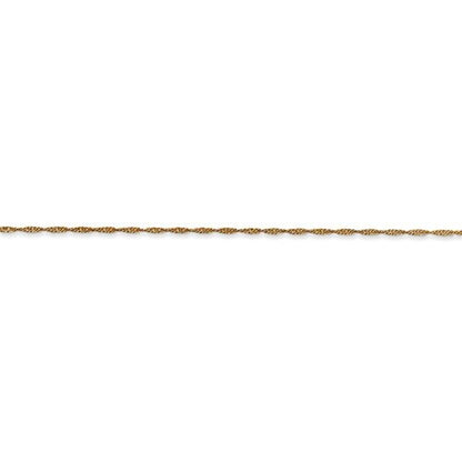 14k Singapore Chain - 1 mm