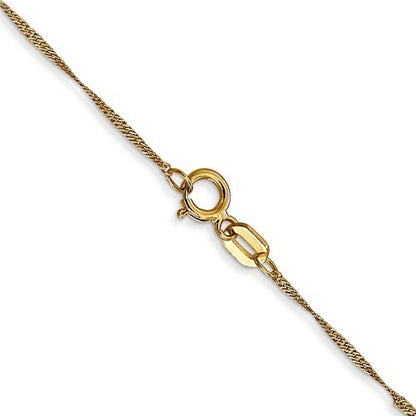 14k Singapore Chain - 1 mm