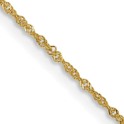 14k Singapore Chain - 1 mm